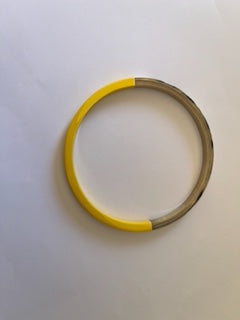 Bracelet bicolore en corne bord droit