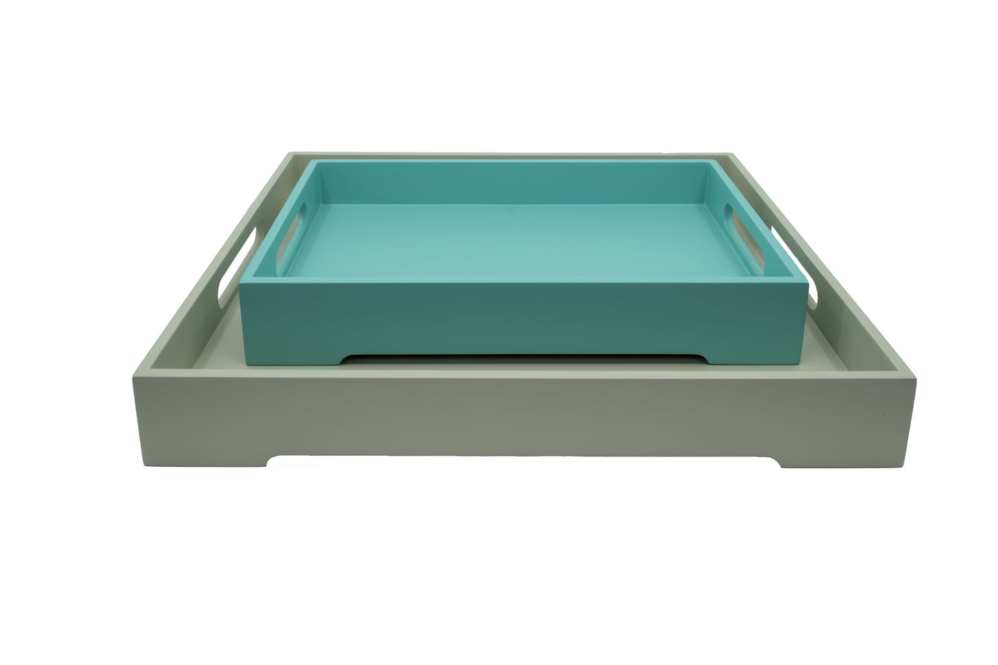 Plateau rectangulaire en bois laqué 40.5cm*30*5