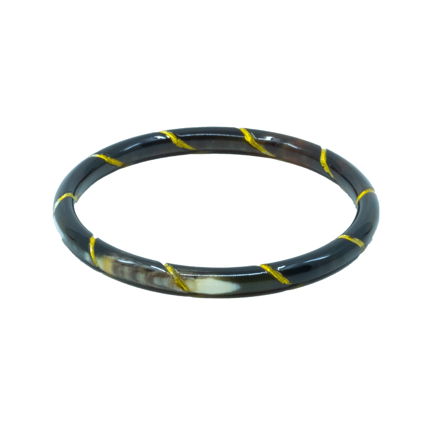 Bracelet en corne et fil doré