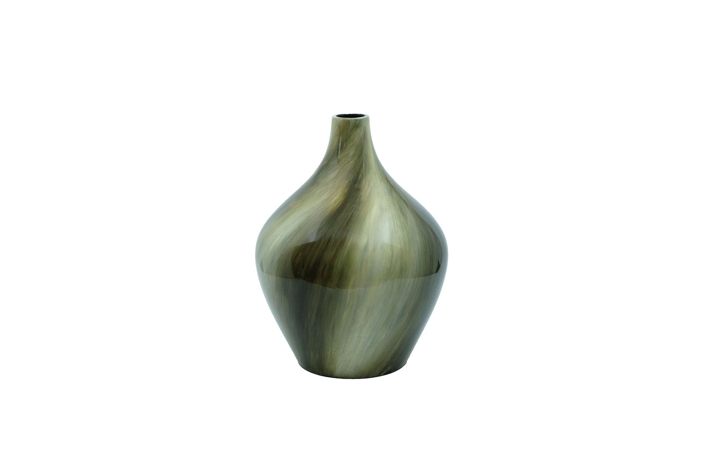 Vase amphore en résine laqué motif nuage
