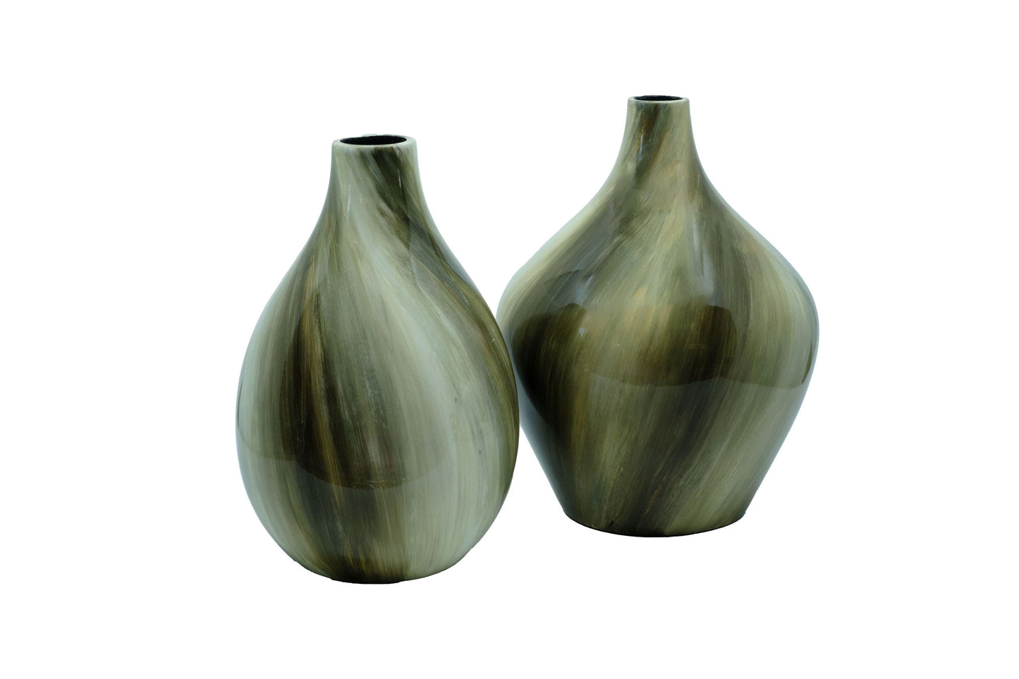 Vase amphore en résine laqué motif nuage