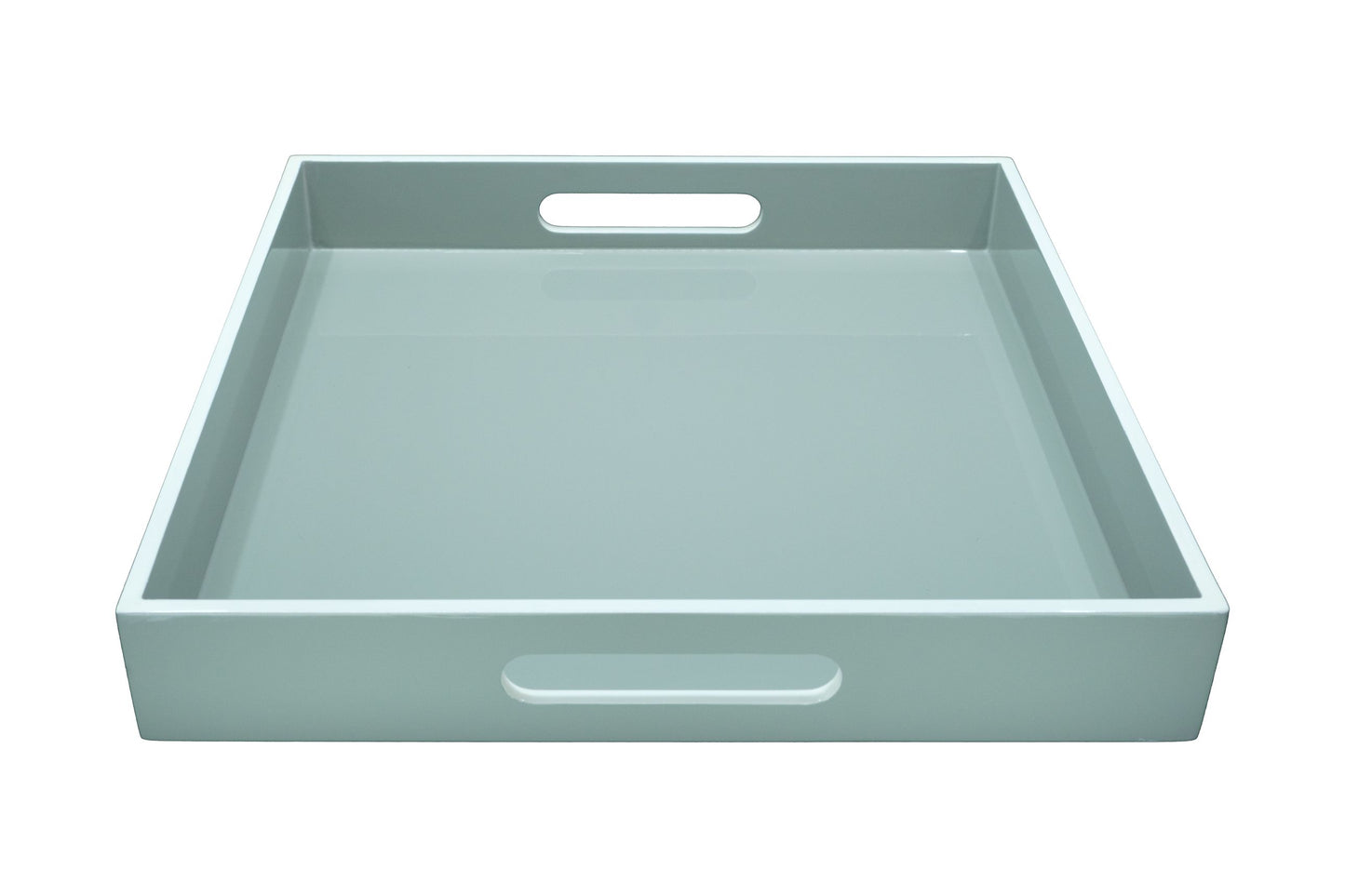 Plateau carré en bois laqué Terre de Sienne 32*32*5cm