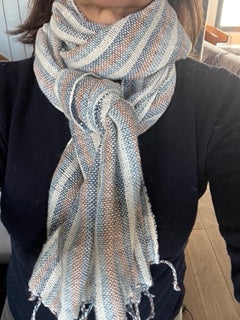 Foulard en coton bleu indigo
