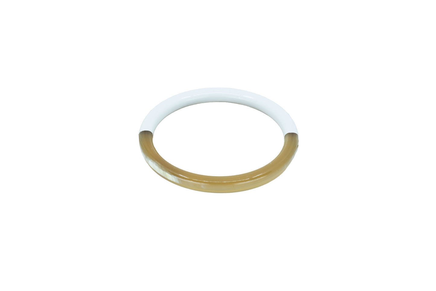 Jonc corne et laque blanche