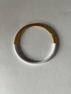 Jonc corne et laque blanche