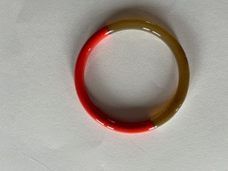 Jonc corne et laque corail