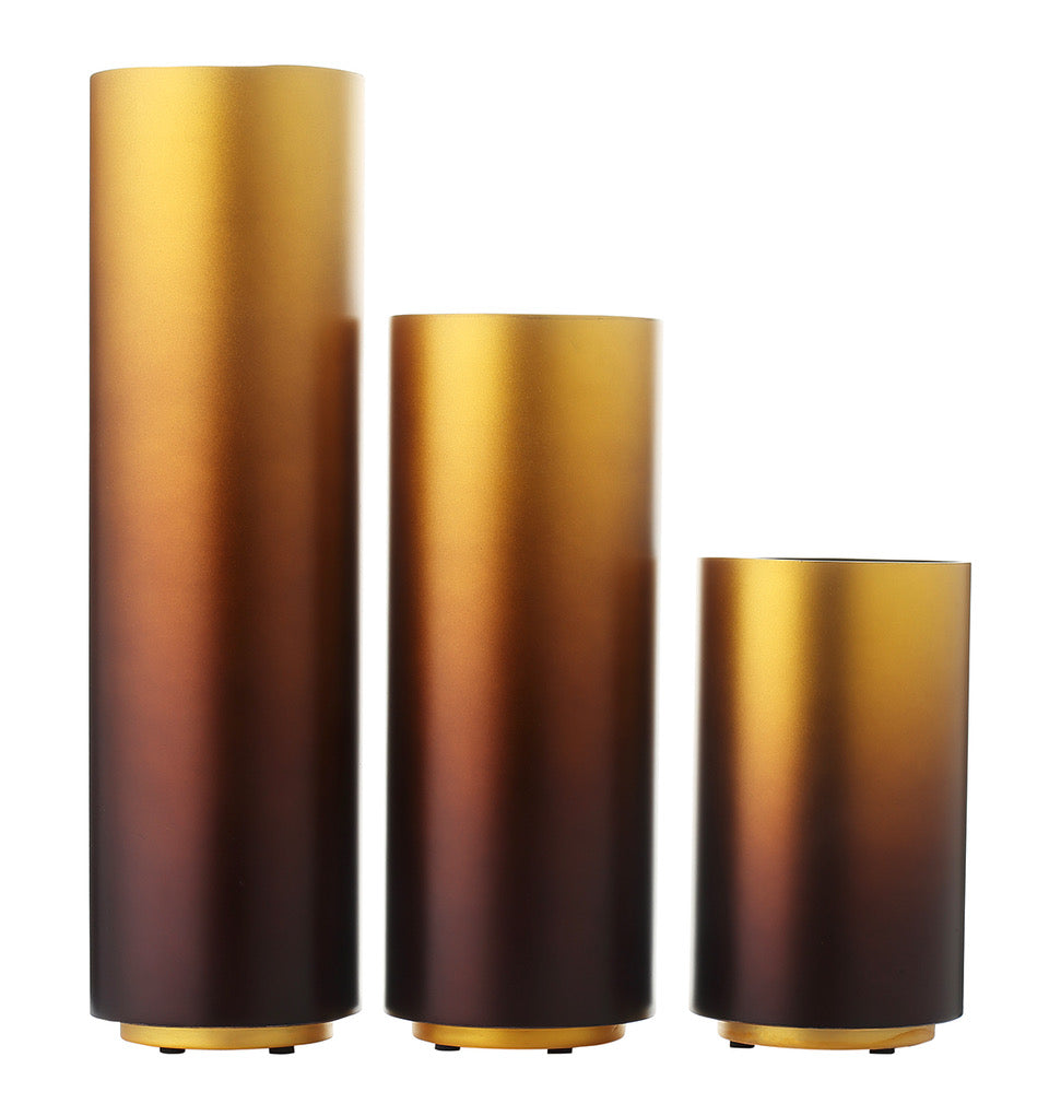 Vase laqué doré