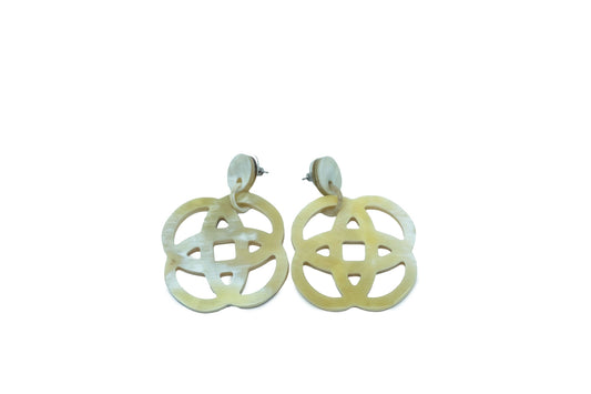 Boucles d'oreille white horn