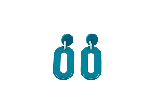 Boucles d'oreille ovales émeraude