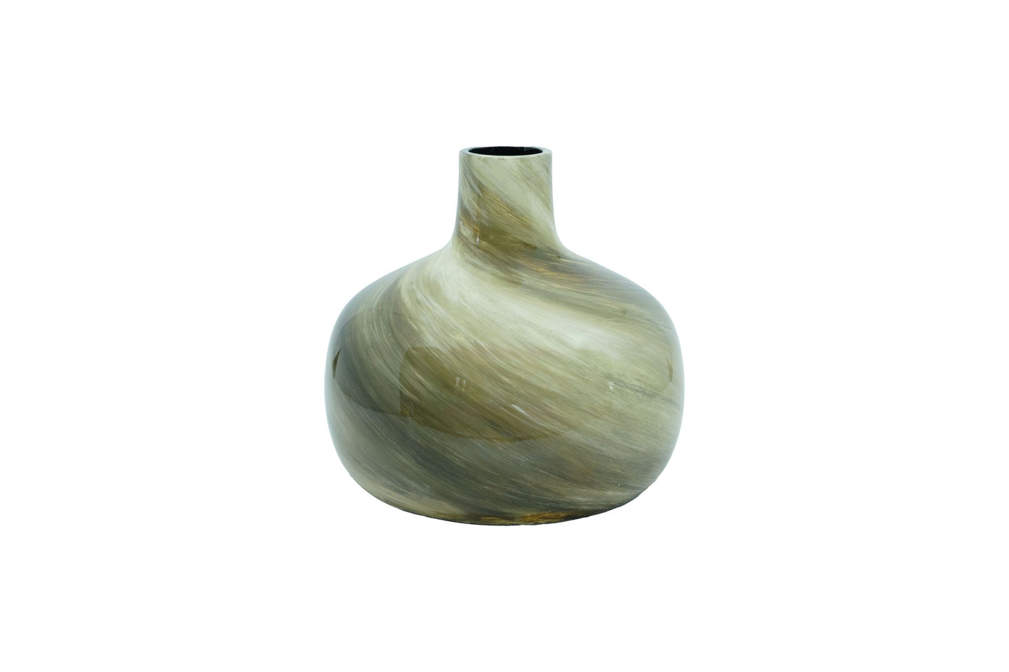 Vase en résine laqué motif nuage forme pot