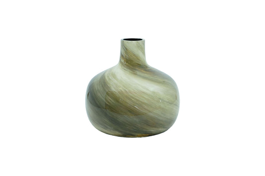 Vase en résine laqué motif nuage forme pot