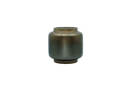 Vase en résine mordoré rond
