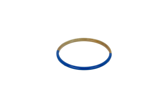 Jonc corne et laque bleu